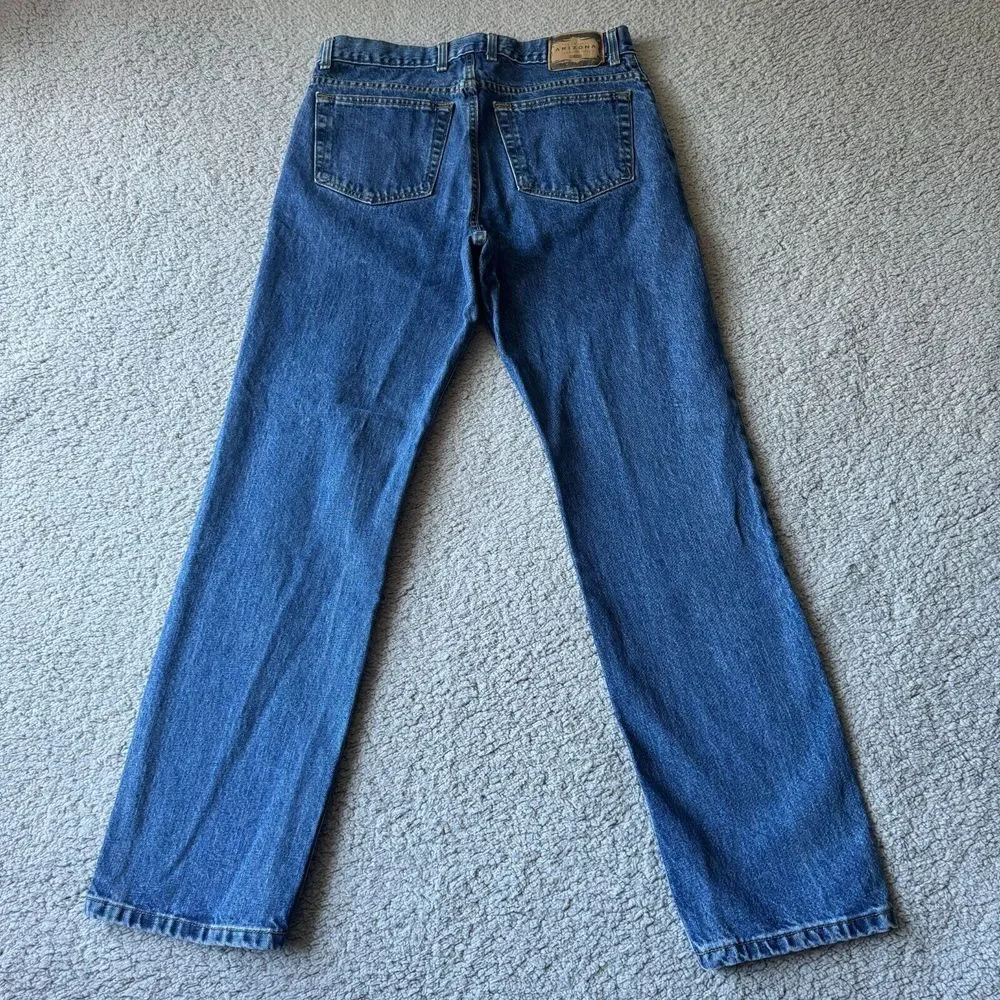 Vintage Arizona Jeans Mens 34x32 Blue Straight Denim Pants Work Outdoor Original